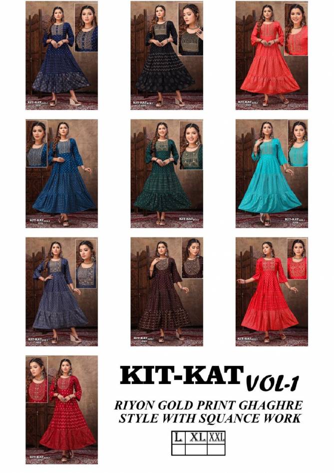 Bq Kit Kat Vol 1001-1010 Anarkali Kurti Catalog